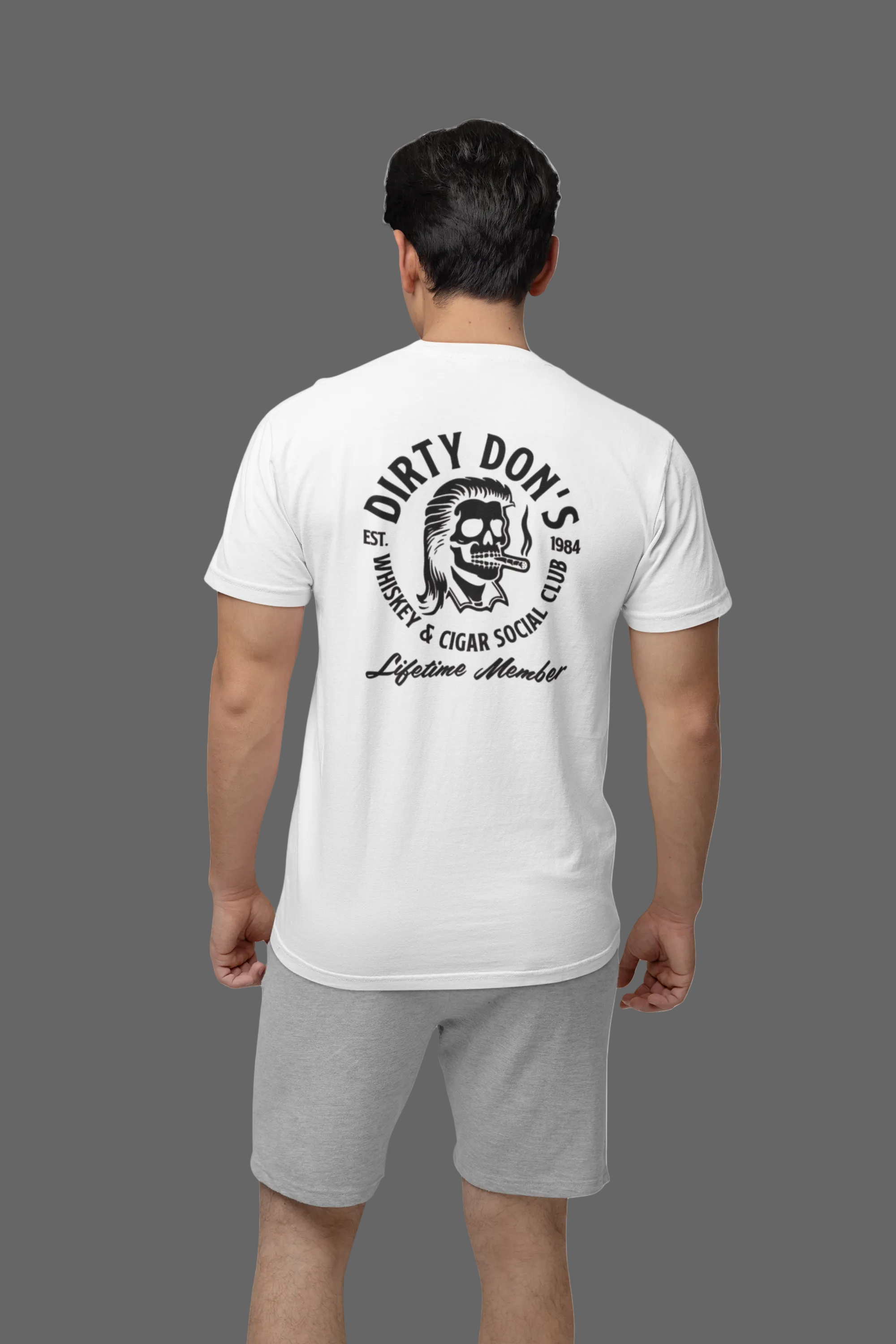 Classic Dirty Don Double Logo - White