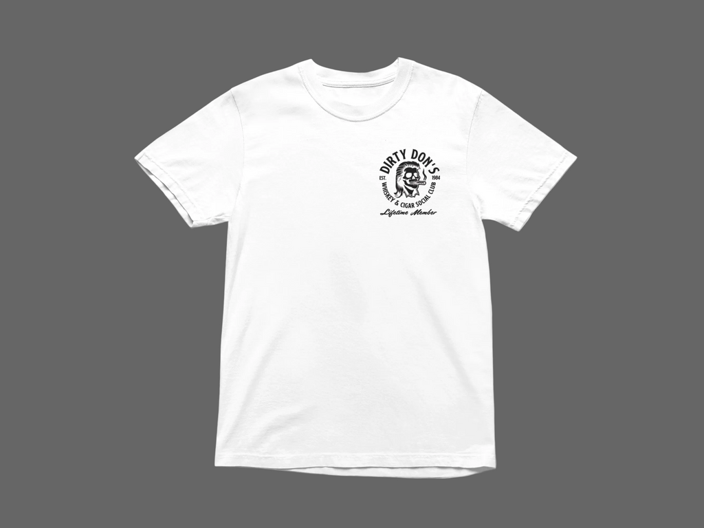 Classic Dirty Don Double Logo - White