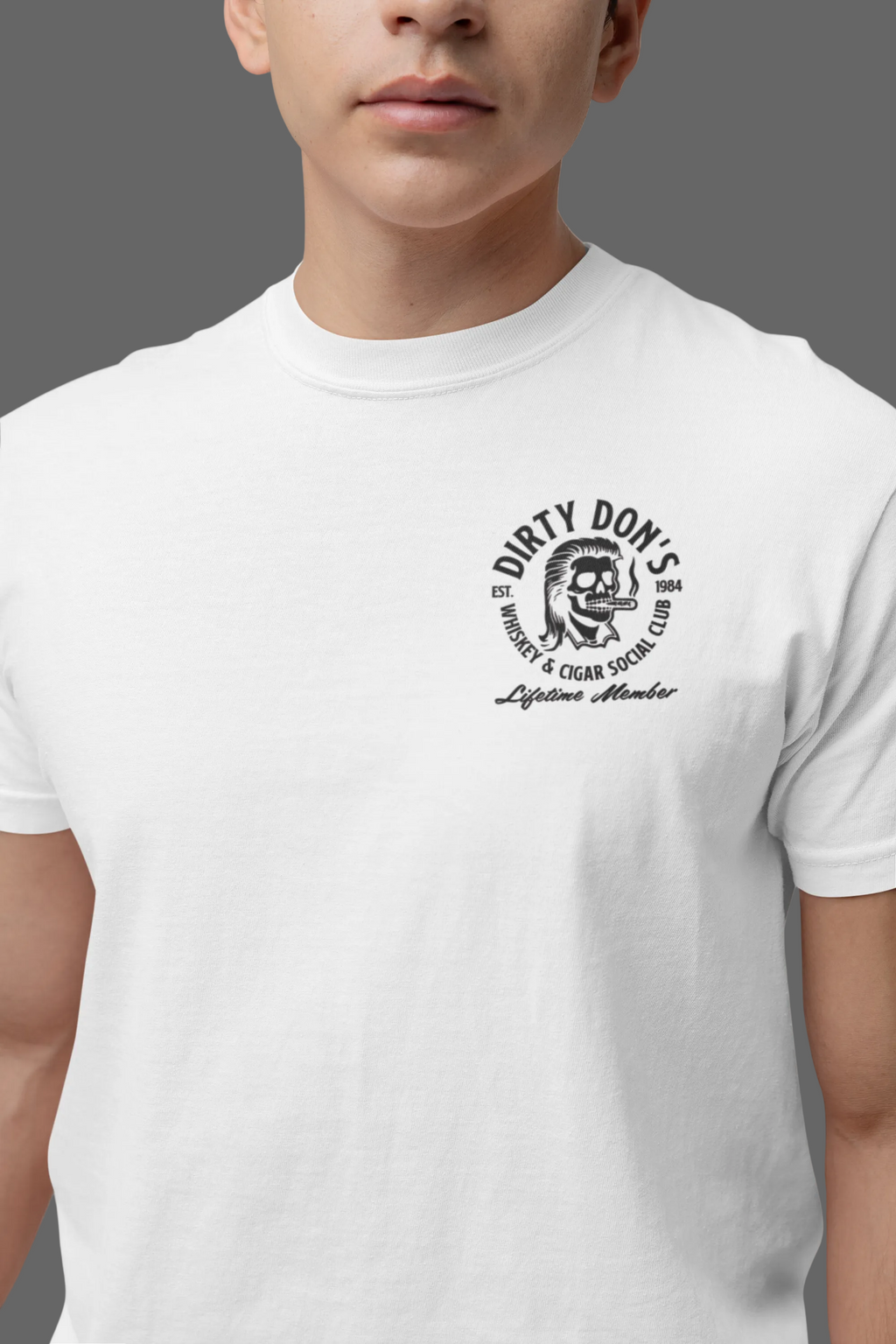 Classic Dirty Don Double Logo - White